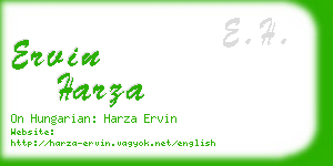 ervin harza business card